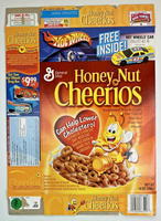 2004 Empty Honey Nut Cheerios Hot Wheels Car Not Included 14OZ Cereal Box 198156