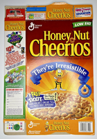 1998 Empty Honey Nut Cherrios Six Flags Offer 20OZ Cereal Box SKU U198/178