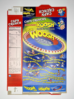 1996 Empty Cap'n Crunch Mini Woosh Offer 16OZ Cereal Box SKU U198/175