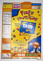 1999 Empty Honey Nut Cherrios Free M&Ms (Not Included) 14OZ Cereal Box U198/184