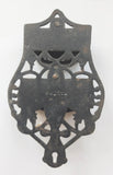 Vintage Wilton Cast Iron Hand Painted Wall Mount Match Safe Holder and Trivet