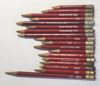 TWA Airlines 1960's Pencils Lot of 18 Red and Black Lead PB202