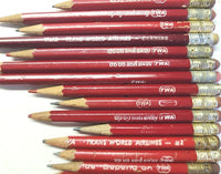 TWA Airlines 1960's Pencils Lot of 18 Red and Black Lead PB202