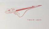 TWA  Airlines Sales & Services Training St. Louis Letterhead 11"x8.5" PB202