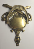 Brass Door Knocker Swords Sabers Military Patriotic Large 9"x6.5" Vintage  UI182