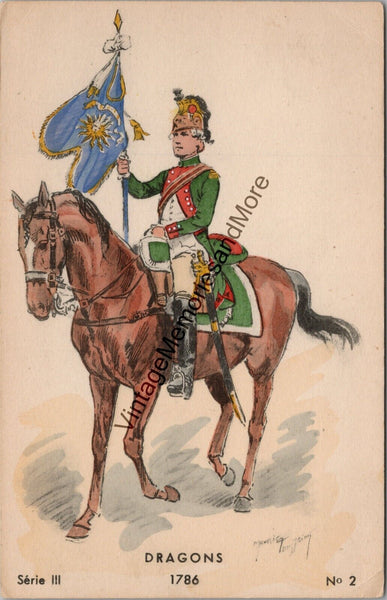 Vintage French Military Editions Illustrated Postcard PC291