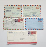 1957 Air Mail Covers Letters McDonnell Aircraft, Italy, Portugal,Blank lot of 5