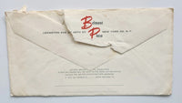 1957 Belmont Plaza Hotel New York City Hotel Bill and Letter Ephemera PB25