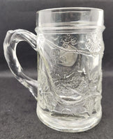 Vintage Anheuser Busch Pewter Emblem Glass Grape Leaf Raised Pattern Stein