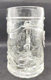 Vintage Anheuser Busch Pewter Emblem Glass Grape Leaf Raised Pattern Stein