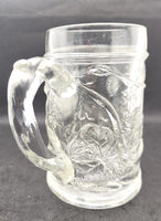 Vintage Anheuser Busch Pewter Emblem Glass Grape Leaf Raised Pattern Stein