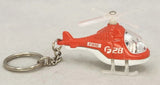 Helicopter Keychain Toy Red Light Up G28 Emergency Fire PB81