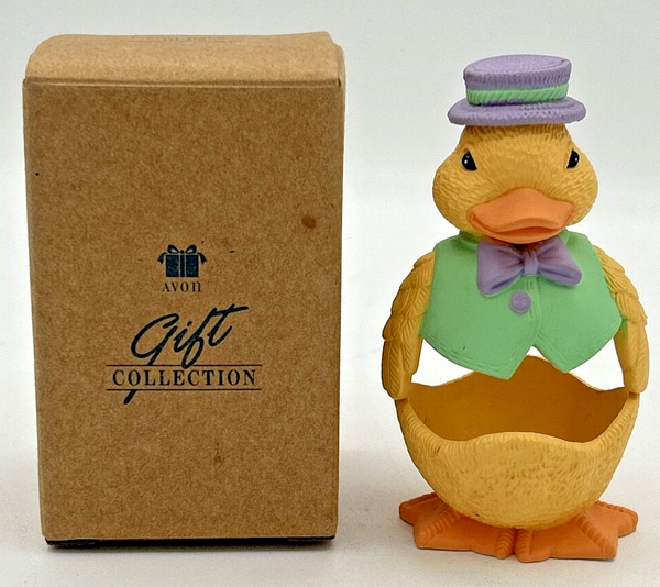 1997 Vintage Avon Egg Pals Duck Figurine With Box SKU U214