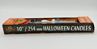 Vintage Walmart 10" Trick or Treat Halloween Candle Pair Black Cat SKU H43-61