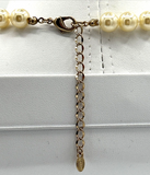 Vintage Monet Faux Pearl Choker Necklace 15" SKU PB73