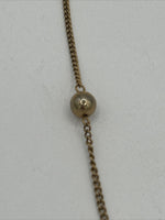 Vintage Mimi Gold Tone Turtle Pendant on Beaded Chain Necklace SKU PB73