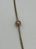 Vintage Mimi Gold Tone Turtle Pendant on Beaded Chain Necklace SKU PB73