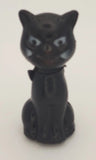 Vintage R.L. Albert and Sons Black Cat 3" Halloween Candy Container Plastic PB80