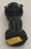 Vintage R.L. Albert and Sons Black Cat 3" Halloween Candy Container Plastic PB80