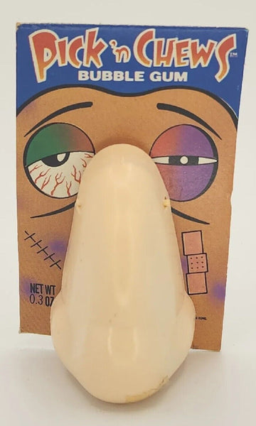 Vintage1989 Topps Pick n Chew Bubble Gum Nose Candy Container on Card PB82