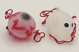 Vintage Halloween Skull Eyeball Plastic Open candy containers Pencil Topper PB80