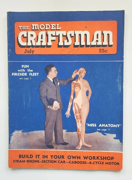 1937 The Model Craftsman July Magazine of Mechanical Hobbies M482
