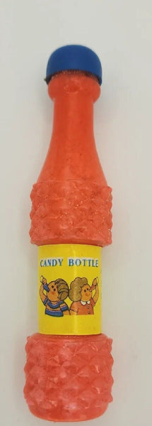 Vintage 1985 Bee International Candy Soda Bottle Container 3.5”  Red PB79