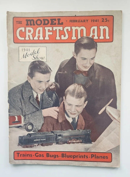 1941 The Model Craftsman February Magazine of Mechanical Hobbies M489