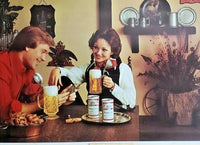 Vtg 1970s Budweiser Beer Lighted Restaurant Sign 34"X15 3/8" Plastic Insert Chip