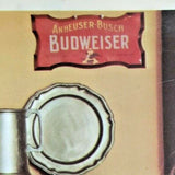 Vtg 1970s Budweiser Beer Lighted Restaurant Sign 34"X15 3/8" Plastic Insert Chip