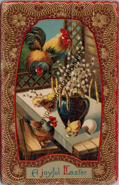 A Joyful Easter Vintage Holiday Postcard PC329