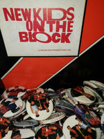 Vintage New Kids On The Block 144 Pins Pinback Button Store Display NewOldStock