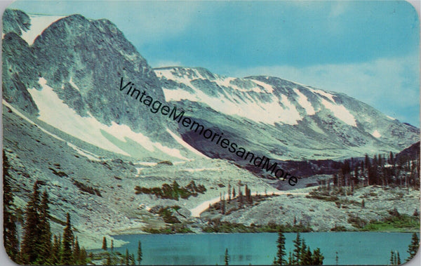Lake Marie & Snowy Range in Medicine Bow National Forest Wyoming Postcard PC346