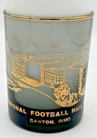 Vintage Professional Football Hall of Fame Canton OH Gold Detail Glass SKU U221