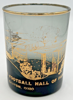 Vintage Professional Football Hall of Fame Canton OH Gold Detail Glass SKU U221