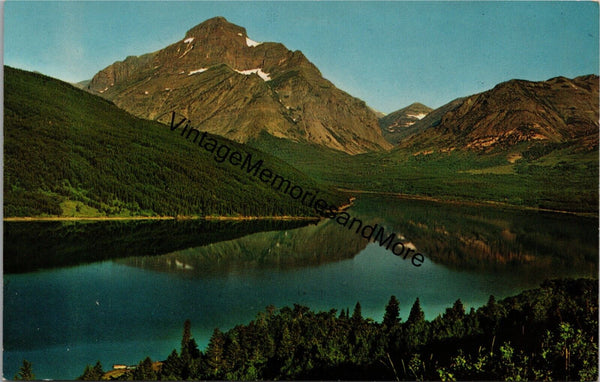 Two Medicine Peak and Lake Glacier Park Montana Postcard PC345