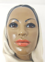 VTG 60s Marwal Chalkware 10” Bust Woman Hijab Middle Eastern African Moroccan