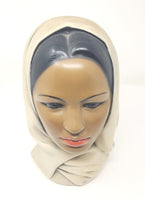 VTG 60s Marwal Chalkware 10” Bust Woman Hijab Middle Eastern African Moroccan