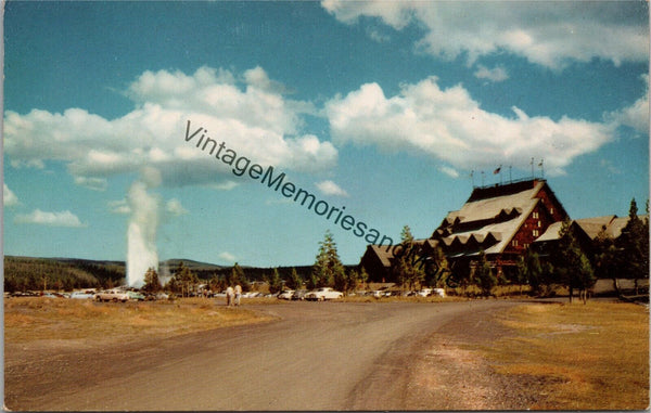 Old Faithful Inn Yellowstone Park's Picturesque Near Geyser Hotel Postcard PC344