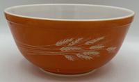 Vintage Pyrex Autumn Harvest Wheat Orange Mixing Bowl 403 SKU U221