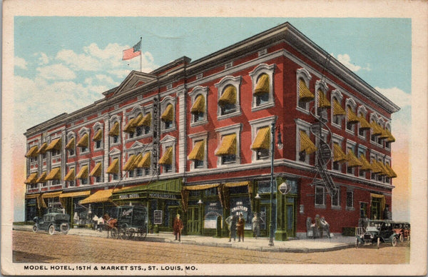 Model Hotel 15th and Market Streets St. Louis MO Postcard PC377