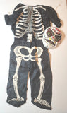 Vintage Ben Cooper Mask Halloween Costume Skeleton 1960s Childs  U224