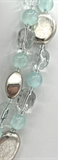 Premier Designs Silver Tone & Blue Chunky Beaded Necklace & Earrings Set PB74