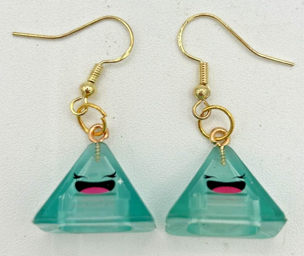 Cartoon Excited Pyramid Charm Earrings Vending Charm Costume Jewelry C16