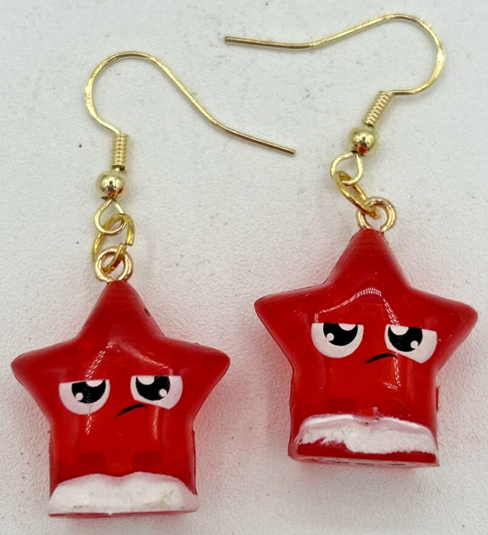 Cartoon Grumpy Star Charm Earrings Vending Charm Costume Jewelry C16