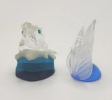 Crystal Collectable Fish in Frosted Leaves Dolphin on Blue Wave Minatures PB179