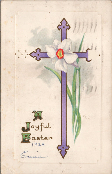 A Joyful Easter Vintage Holiday Greeting Postcard PC364