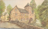 Bovey Tracey from Original Water-Colour by David Skipp Postcard PC386