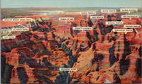 Air View of Grand Canyon Arizona Postcard PC386
