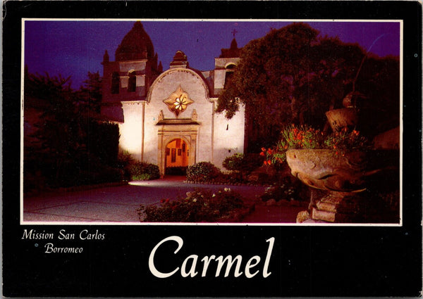 Mission San Carlos Borromeo Carmel CA Postcard PC386